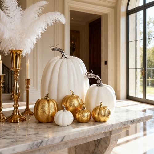 ShellKingdom Artificial Mini Pumpkin for Halloween Thanksgiving Decoration - Image 3