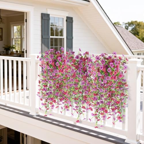 Homsunny Artificial Hanging Flowers for Spring Outdoor Planter - Image 4