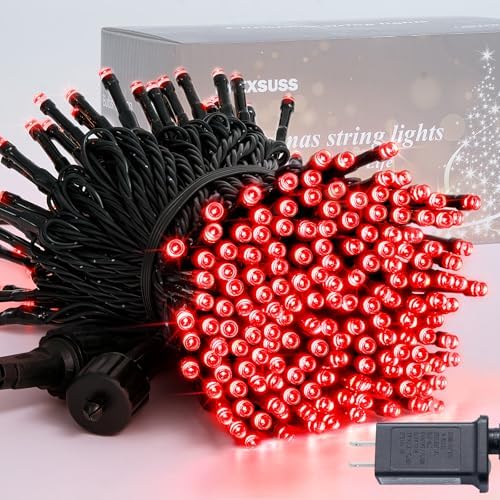 JMEXSUSS 250 LED Red Lights for Halloween, 91.5ft Red String Lights Plug in by JMEXSUSS