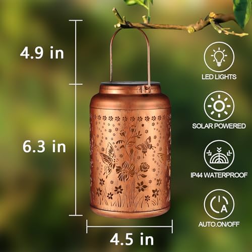 Butterfly Solar Lanterns Outdoor Waterproof Garden Decor Gifts for Women - Image 4