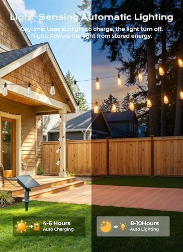 Brightown 100FT Solar String Lights Outdoor, 31+2 Shatterproof LED Lights - Image 4