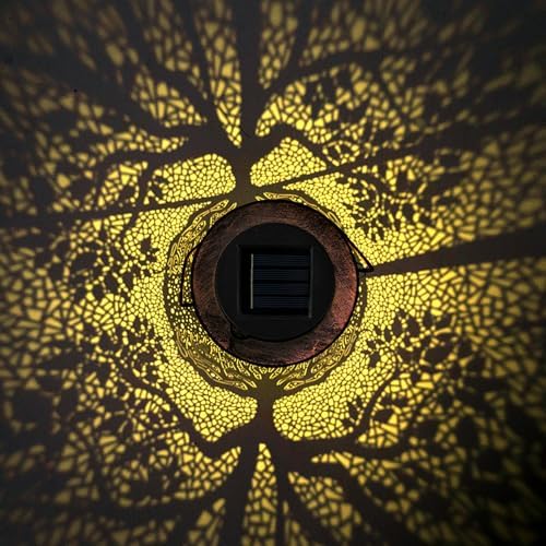 Solar Lantern Outdoor, Tree of Life Metal Hanging Light Waterproof - Image 7