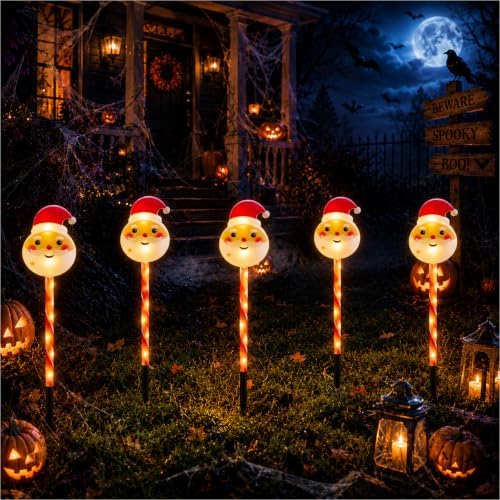 Solar Christmas Lights Outdoor, Yard Decor for Garden, Lawn and Pathway by Vioshon