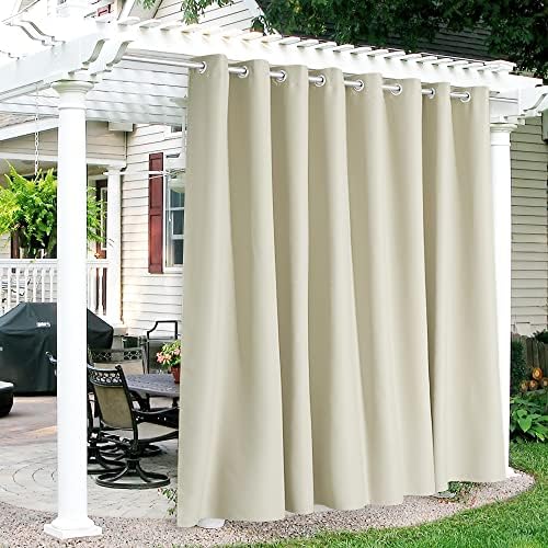 RYB HOME Extra Wide Outdoor Curtains for Patio Waterproof Privacy by RYBHOME