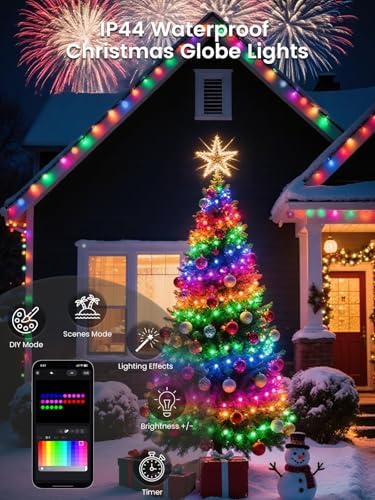 33FT 66LED Globe String Lights Indoor, Color Changing Halloween Lights - Image 6