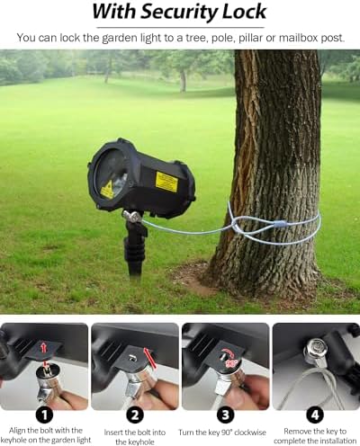 Firefly Garden Lights Star Projector Laser Christmas Lights with Colorful LED Background Light - Image 6