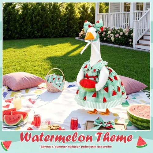 23 In Summer Porch Goose Outfit with Waterlemon for Lawn Decor - Image 6