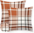 RABUSOFA Fall Pillow Covers 16x16 Tartan Plaid Fall Decorations for Home by RABUSOFA