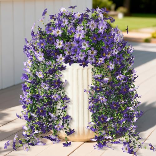 Artificial Fake Hanging Flowers Plants for Outdoor Spring Summer Decoration by INQCMYPlantRack