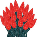 Novelty Lights 24FT 70 LED C6 Red Christmas String Lights, Green Wire by NoveltyLights-LightExperts