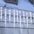 Minetom Christmas Icicle Lights - 2 Pack Total 200 LED 40 Tubes Twinkling Crystal Icicle String, Connectable Waterproof Hanging Christmas Lights Plug in for Winter Eave Holiday Outdoor Decoration by Minetom