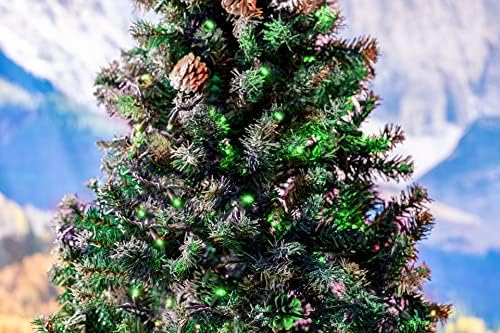 Novelty Lights 34ft 100 LED Green Christmas String Lights, Brown Wire - Image 5