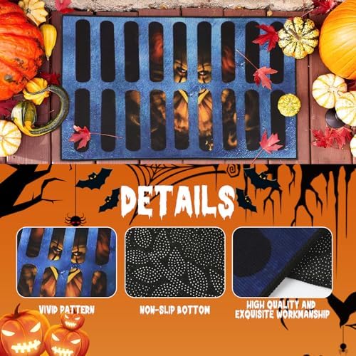 3D Illusion Clown Door Mat, Horror Movie Sewer Doormat, Indoor/Outdoor Welcome Rug (B) - Image 4