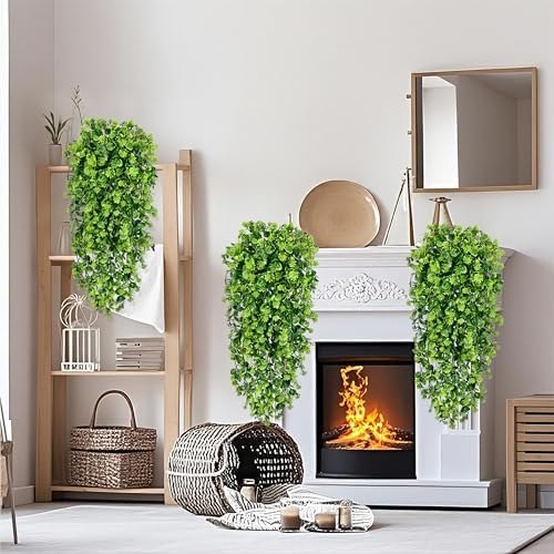 Waipfaru 4Pcs Fake Hanging Plants 3ft Fake Plants Vines Greenery - Image 2