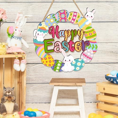 Britimes Welcome Door Sign, Wooden, for Front Door, Easter Spring - Image 6