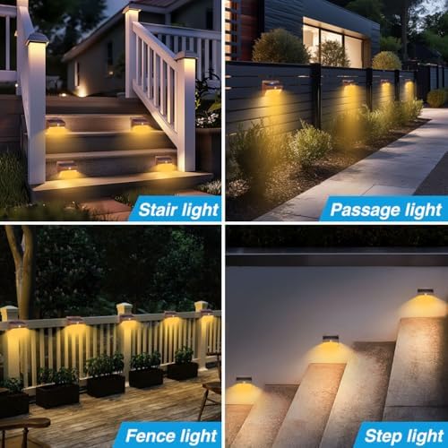 Peasur 6 Pack Solar Motion Sensor Lights Outdoor Waterproof with 3 Modes - Image 6