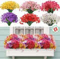 22 Pack Artificial Flowers for Outdoor Indoor Fake Plants(Multi-Colour) by Powbrace