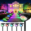 Solar Spot Lights Outdoor Waterproof, Multicolor 10Modes RGB Solar Tree Spotlight Bright Uplights for Halloween Christmas Decorations Outdoor,Landscape Lighting for Garden Yard Pathway(6Pack) by Unknown