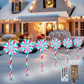 Brightown 6 Pack Lollipop Christmas Pathway Lights Outdoor, 27inch 120 LED by Brightown