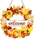 Britimes Fall Harvest Welcome Door Sign, Wooden, for Home Decor by Britimes