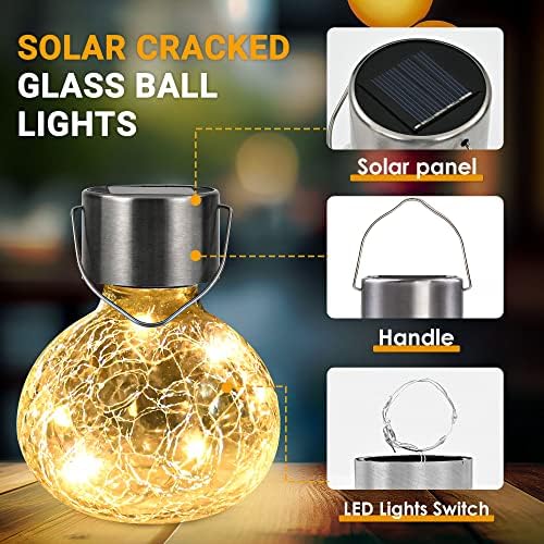 GIGALUMI Fall Solar Lights Outdoor Hanging Lanterns Solarpowered for Garden - Image 6