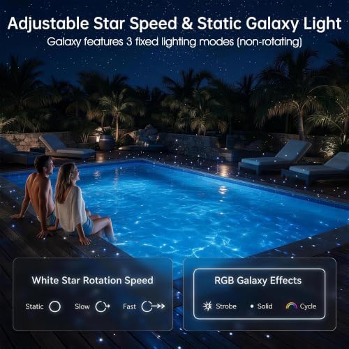 Outdoor White Star Galaxy Projector, AIRIVO Lights Projector, Christmas Snowflake Projector with Remote Control, Holiday Decor Garden Light for Home, Patio, Landscape - Image 4