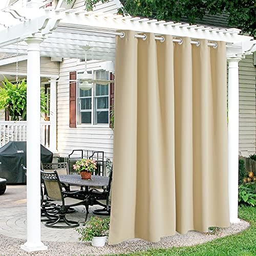 RYB HOME Outdoor Curtains for Patio Waterproof Privacy Thermal Insulated by RYBHOME