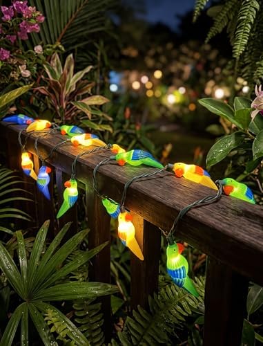 8.5FT Parrot String Lights, Plug in Parrot Fairy LED Lights with 10 Mini LED Bulbs, Outdoor Patio String Lights for Garden Home Party Decoration - Image 7