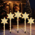 5 Pack Snowflake Solar Christmas Pathway Lights by VOGVOG