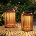 Solar Lanterns Outdoor Waterproof, 2 Pack Hanging Rattan Solar Lights by baterysu