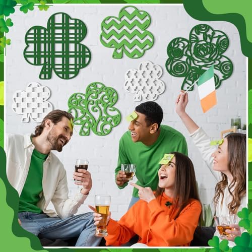 CroBlissful 6 Pcs Fall Wall Decor Autumn Wooden Wall Art,Shamrock,9.45 in - Image 4