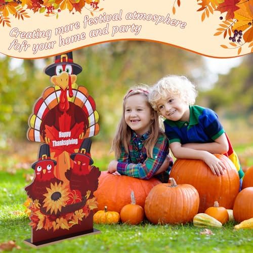 32 Inch Thanksgiving Porch Sign Standing Decor, Turkey - Image 6