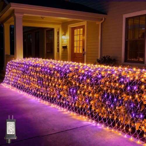 LitHome 21FT x 5FT Halloween Net Lights Outdoor Connectable, 360 LED by LitHome