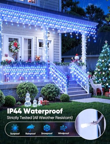Icicle Christmas Lights Outdoor, 40 FT 432 LED Icicle Lights with 81 Drops - Image 3