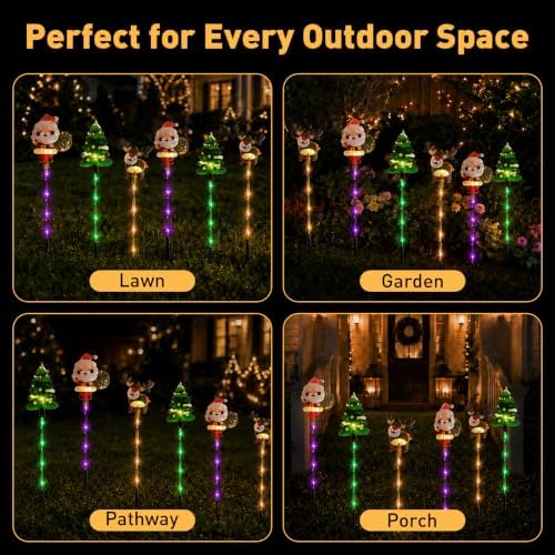 Solar Christmas Lights Outdoor, Yard Decor for Garden, Lawn and Pathway - Image 6