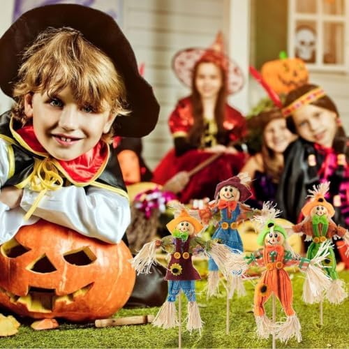 6 PCS Halloween Scarecrow Decorations, Scarecrows Fall Decor - Image 3