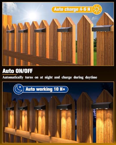 JOFIOS Solar Fence Lights 20 Pack, 50 Lumens Outdoor Solar Lights with 12 Modes RGB Color Glow LED，Waterproof, Solar Lights for Patio, Backyard, Deck, Fence, Railing - Image 5