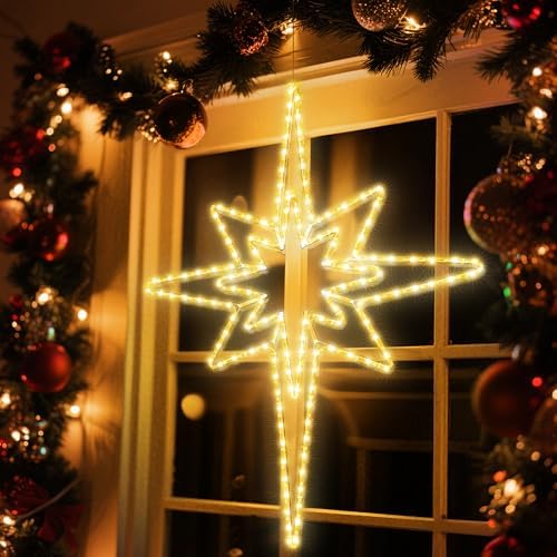 Jyoiat 45-Inch Bethlehem Star Outdoor Christmas Light with Timer - Image 6