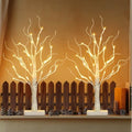EAMBRITE Lighted Birch Tree with Led Lights, White Christmas Tree 2Pack by EAMBRITE