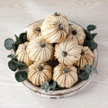 Geelin 12 Pcs White Rustic Fall Pumpkin Decor Resin Pumpkins for Thanksgiving Decorations Farmhouse Decorative Pumpkins 2.36" for Fall Home Decor Autumn Tabletop Centerpiece Harvest Wedding(Resin) by Geelin