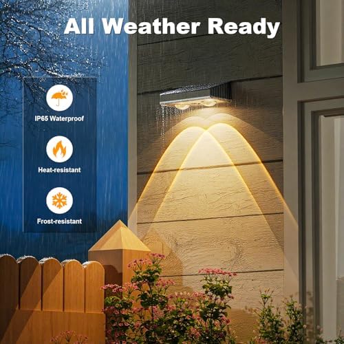 NIORSUN Solar Fence Lights,12 Pack Deck Light,Led Lights Warm White Outdoor Wall Lights,IP45 Solar Powered Light Waterproof for Backyard/Pool/Railing/Patio/Porch/Step/Outside/Garden (Black) - Image 6