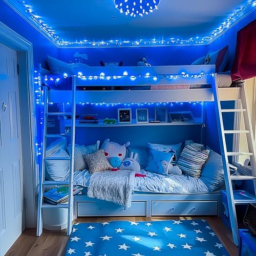 JMEXSUSS168ft 600 Blue LED Christmas Lights Outdoor Waterproof with Remote - Image 3
