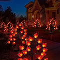 Fall Décor Solar Garden Lights for Outdoor Thanksgiving Decorations,2PACK 40LED RED Maple Leaves Path Lights,Autumn Harvest Outdoor Decorations,Solar Fall Lights for Thanksgiving Party Decor by X-GiftKey