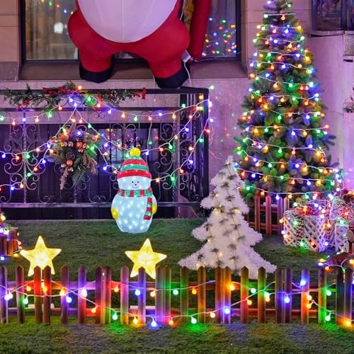 JMEXSUSS 33ft 100 LED Battery Operated Christmas Lights Outdoor Waterproof - Image 7