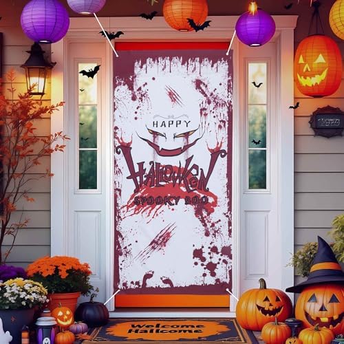 Halloween Handprint Door Decoration for Halloween Eve Background Party Wall Decoration by BULLSPANN