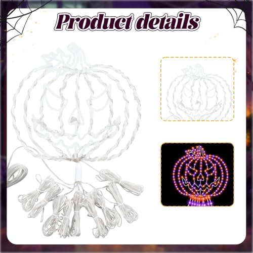 Huquary Halloween Pumpkin Waterfall String Lights, 12 ft - Image 7