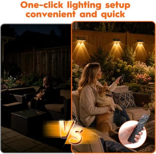 6 Pack Solar Lights Outdoor, LED Solar Fence Lights, IP65 Deck Lights - Image 5
