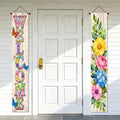 Nuxovilar Welcome Floral Butterfly Door Banner Polyester 70x12 In by Nuxovilar