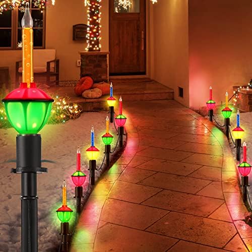 Sumind 2 Set 18 FT Christmas Walkway Lights Outdoor, 10 Bulbs Plug in by Sumind