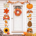 Yaomiao 2 Sets Happy Fall Party Decorations Hanging Door Porch Sign Banners by Yaomiao